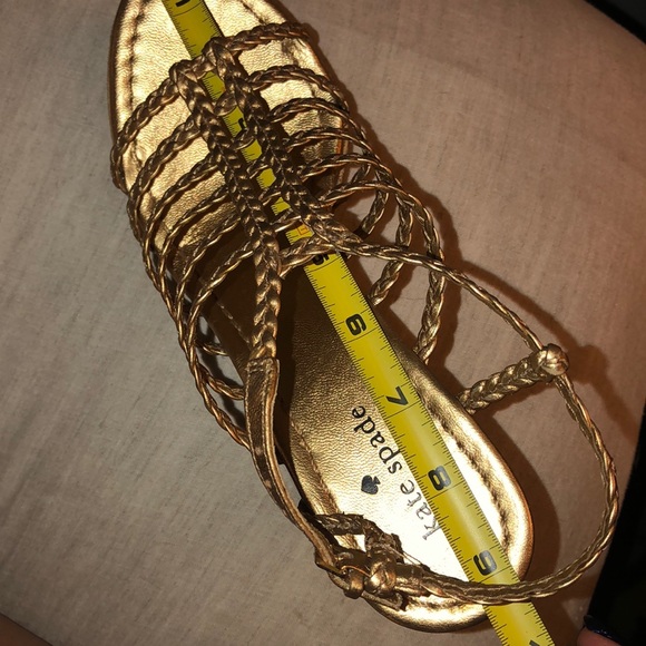 Gold braided straps ,Kate Spade wedge sandals.